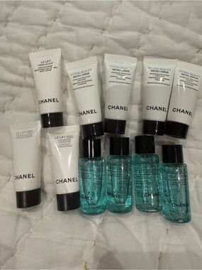 Chanel Women 11 piece Skincare Set -7 face cream and 4 eye makeup remove
